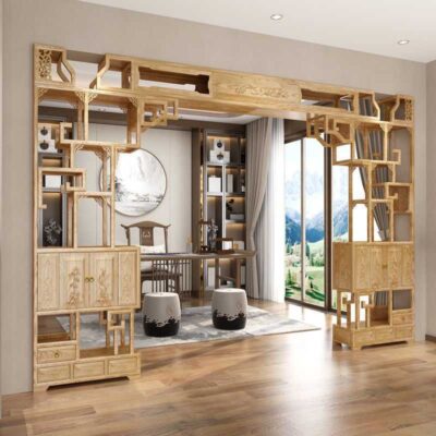 Bogu giá mới phong cách Trung Quốc cửa mặt trăng phòng khách hiên hang động cửa vách ngăn tủ Duobao Pavilion cổ vòm