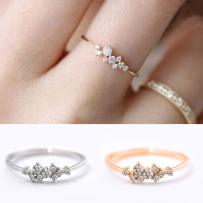 D045 Châu Âu và Châu Mỹ trang sức nhà máy mới trực tiếp bán mong muốn AliExpress ebay phổ biến nạm kim cương rhinestone 9 chiếc nhẫn kim cương