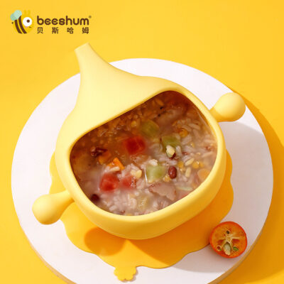 Beeshum Besham Aladdin Cho Bé Bổ Sung Bát Thìa Trẻ Em Chống Rơi Bộ Đồ Ăn Silicone Cho Bé Hút Bát