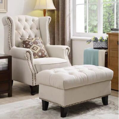 Nước Mỹ vải sofa đơn hổ ghế căn hộ nhỏ phòng khách khách sạn văn phòng ghế lưng cao chân ghế sofa