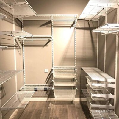 Không có formaldehyde có thể điều chỉnh toàn bộ ngôi nhà tủ quần áo căn hộ nhỏ mở phòng để đồ bằng kim loại Phòng mẫu Vanke