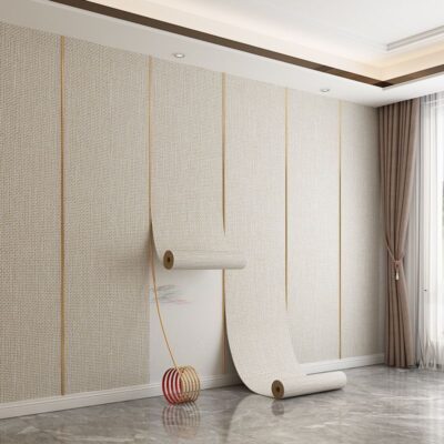 Tự dính tường bao gồm túi vải lanh tường bao phủ nhà phòng ngủ TV phòng khách nền tường tường sticker tường 2022 mới