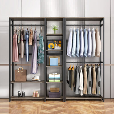 Giá treo quần áo cao từ trần đến sàn phòng ngủ rèm chống bụi kết hợp đa chức năng tại nhà lưu trữ một trong một giá treo phòng áo choàng