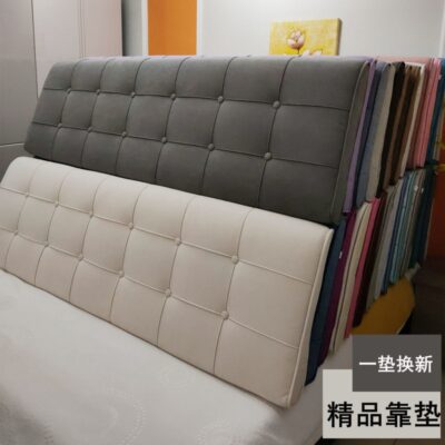 Đầu giường giường đôi tatami không có đầu giường túi mềm bọc đầu gối vải da giường tựa lưng lớn có thể tháo rời và giặt được