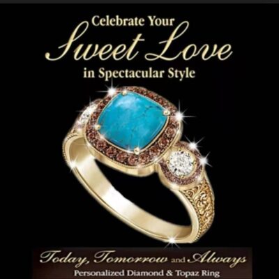 Tân Kiều quốc tế dát vàng màu cà phê kim cương màu xanh lam ngọc nhẫn bán nóng đồ trang sức nhẫn nữ nhà sản xuất mới bán chạy nhất