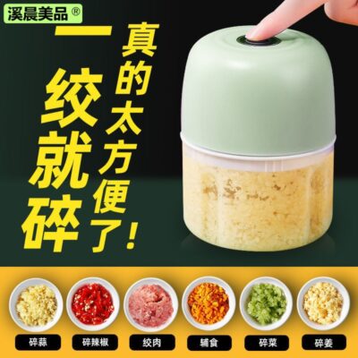 Không Dây Gia Đình Băm Thịt Nhà Bếp Tỏi Đa Năng Hiện Vật Nhỏ Thực Phẩm Bổ Sung Tỏi Đập Tỏi Máy Trộn Điện Mini
