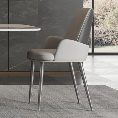 Ý tối giản ghế ăn nhà đơn giản hiện đại ánh sáng ghế trang điểm sang trọng bàn phòng khách khách sạn cao cấp kim loại lưng ghế