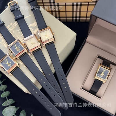 Babao Fashion Li Retro Square Tính khí Đa năng Chống thấm nước Mỏ neo Phát sóng trực tiếp Đồng hồ nữ dây da thạch anh INS