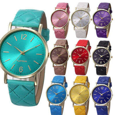 AliExpress Bán Chạy Nhất Geneva Sofa Dây Thời Trang Nam Và Nữ Đồng Hồ Đồng Hồ Một Mảnh Dropshipping
