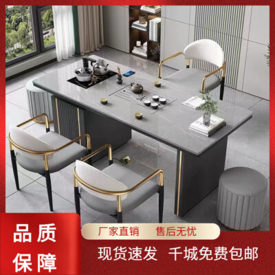 Bàn trà đá sang trọng nhẹ nhàng kết hợp bàn trà ban công tối giản hiện đại trọn bộ bàn trà gia đình văn phòng đơn giản