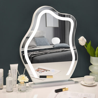 Gương trang điểm Cloud gương để bàn đèn LED gương hình đặc biệt bàn trang điểm đèn thông minh cao cấp gương soi có đèn gương trang điểm