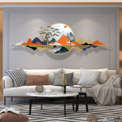 Phong cách Trung Hoa mới treo tường 2022 phòng khách mới TV trang trí tường nhà hàng phòng ngủ cá tính nền sáng tạo trang trí tường