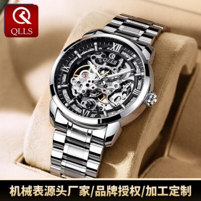 Đồng Hồ Cơ Nam Tự Động Rỗng Tourbillon Chất Lượng Thụy Sĩ Dây Nam Đồng Hồ Thạch Anh Chống Thấm Nước Dạ Quang