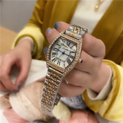 Scottie Thơ Tính Khí Gaudi Đồng Hồ Nòng Nữ Dây Thép Cao Cấp Quy Mô La Mã Kim Cương Bộ Dây Da