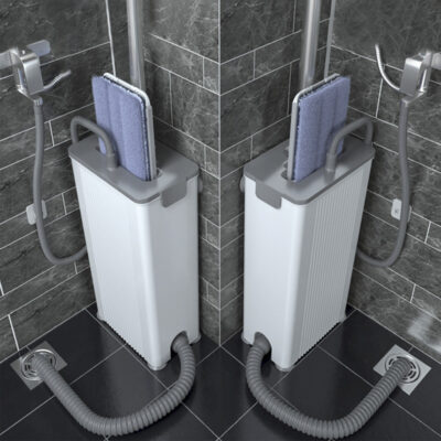 Máy giặt cây lau nhà lười giặt tay bộ xô lau khô ướt và khô kép công dụng lớn cây lau nhà phẳng gia đình