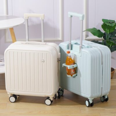 Đa chức năng đẹp nhỏ hành lý nam nội trú nữ 18 inch xe đẩy bánh xe đa năng vali mật khẩu hộp