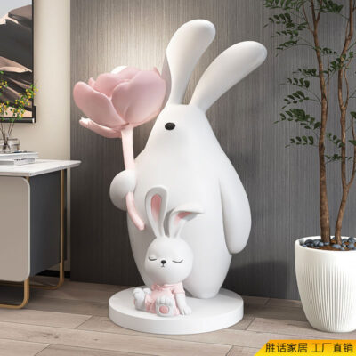 Yuncan Thỏ Lớn Trang Trí Phòng Khách Trang Trí Từ Sàn Đến Trần Nhà Trang Trí Tủ Tivi Sofa Tân Gia Quà Tặng Quà Tặng