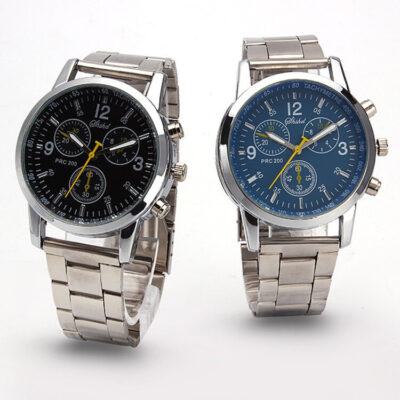 Bán xuất khẩu giả ba mắt dây thép nam đồng hồ kinh doanh giải trí không có lịch đồng hồ thạch anh nam tại chỗ