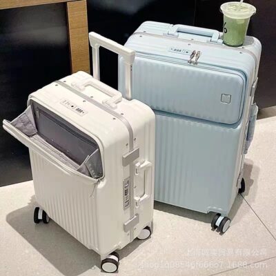 Mở phía trước hành lý bên mở xe đẩy lên máy bay 20 inch vali nhỏ im lặng bánh xe đa năng