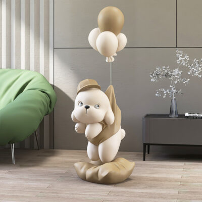 Chó phòng khách lớn từ trần đến sàn trang trí đồ trang trí phụ kiện nhà tủ tivi ghế sofa bên cạnh khai trương tân gia quà tặng nhà mới