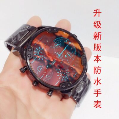 Disica Brasil Mỹ AliExpress Đồng Hồ Thạch Anh Đồng Hồ Lớn Đồng Hồ Nam Xu Hướng Dây Thép 7395 DZ Đồng Hồ