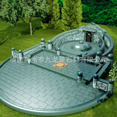 Đá cẩm thạch trắng khắc đá tùy chỉnh bia mộ gia đình nông thôn tùy chỉnh đá chôn cất đá cẩm thạch xanh kết hợp đôi