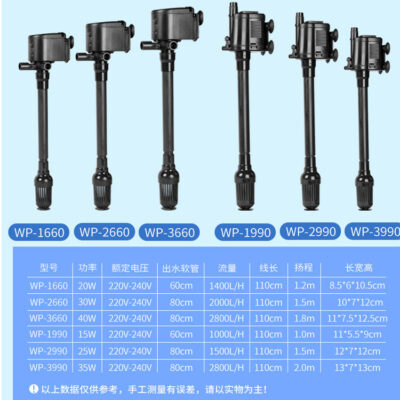 Máy bơm chìm ba trong một SOBO Songbao WP-1990/2990/3990 máy bơm lọc nước