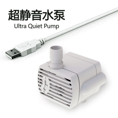 Máy bơm nước cho thú cưng máy bơm nước chống khô có đèn 5V1A Máy bơm nước DC cho mèo nhà sản xuất máy bơm nước chống cắn