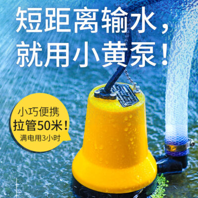 Máy Bơm Chìm DC Hộ Gia Đình Nhỏ 12V Di Động Điện 1 Inch Máy Bơm Tưới Cây Tự Động Sạc Ngoài Trời Tưới Rau Nông Máy Bơm Nước