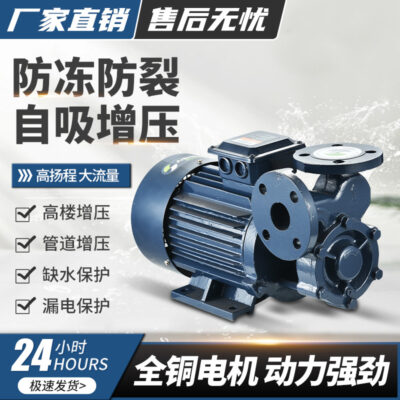 Máy bơm ly tâm xoáy một tầng loại W, máy bơm tăng áp nước sạch nâng cao ba pha 380V nằm ngang, máy bơm tự mồi nồi hơi áp suất cao