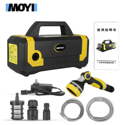 Lithium-ion máy bơm nước có thể sạc lại lõi kép máy bơm nước nông nghiệp tự mồi bơm lithium-ion tưới vườn hiện vật máy bơm nước