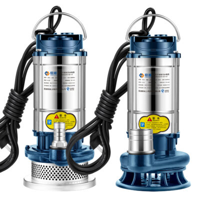 Máy bơm chìm 220v hộ gia đình máy bơm nhỏ bằng thép không gỉ nâng cao bơm tưới tiêu nông nghiệp và bơm thoát nước thải