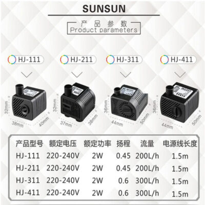 Mini bơm tuần hoàn bể cá máy bơm nước nhỏ máy bơm chìm nước mini cảnh quan bơm máy bơm nước im lặng