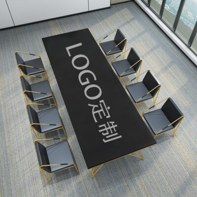 Desktop LOGO Bàn sắt đơn giản Bàn họp nhân viên công ty Bàn đàm phán Bàn máy tính văn phòng nhiều người