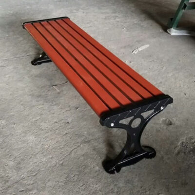 Nhà sản xuất ghế đá công viên bằng gỗ, ghế sân vườn giải trí bằng gỗ nhựa ngoài trời, ghế vuông chân gang