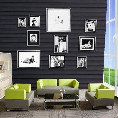 Sofa vải ba chỗ ngồi hiện đại đơn giản phòng khách phòng tiếp tân khu vực tiếp tân sofa văn phòng bàn cà phê kết hợp