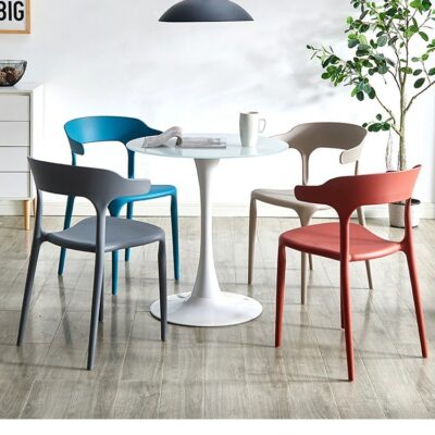 Bắc Âu Ghế Ăn Ghế Nhựa Nhà Hiện Đại Đơn Giản Ghế Sừng Cafe Giải Trí Sáng Tạo Ghế Bàn Ăn