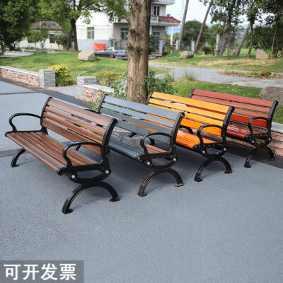 Ghế thư giãn vuông, ghế công viên ngoài trời, tựa lưng, ghế chờ, ghế gỗ nhựa cộng đồng, ghế dãy ngoài trời