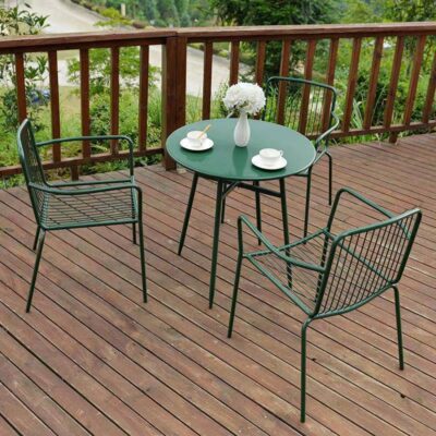 Bàn ghế ngoài trời, sân ban công, bàn cà phê nhỏ, bộ sắt sân vườn nhiều món, quán trà sữa thông thường bàn ghế ngoài trời