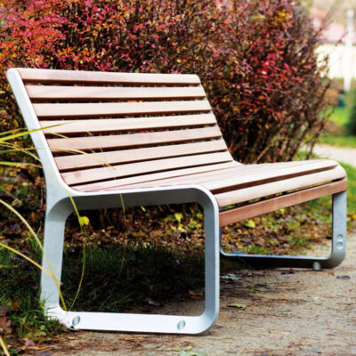 Ghế công viên, ghế ngoài trời, tựa lưng gỗ chống ăn mòn, ghế tựa đôi, ghế thư giãn vuông cộng đồng, ghế phong cảnh