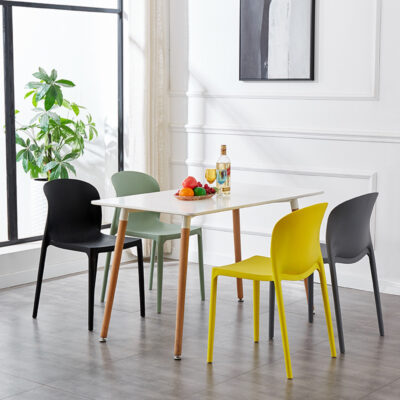 Ghế nhựa Bắc Âu đơn giản ghế tựa người lớn tại nhà hiện đại ghế ăn thời trang cà phê ghế giải trí bàn ghế