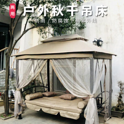 Ngoài Trời Đu Bình Lắc Vườn Ghế Xích Đu Sắt Lười Đôi Ban Công Nhà Sân Ngoài Trời La Mã Giường Võng