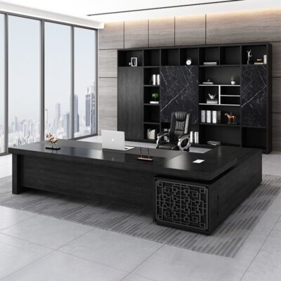 Bàn làm việc của sếp Bàn điều hành đơn giản Người giám sát Bàn ghế tổng thống kết hợp Nội thất văn phòng kiểu Trung Quốc mới