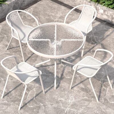 Bàn ghế ngoài trời cho sân giải trí ngoài trời chống nắng chống nắng sân vườn uống trà bên ngoài bàn cà phê gấp ban công nhỏ