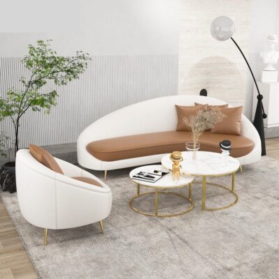 Đẹp sang trọng giải trí Sofa bàn cà phê kết hợp cong sáng tạo căn hộ nhỏ tiếp tân cửa hàng quần áo giải trí cửa hàng làm đẹp