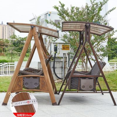 Ngoài Trời Đu Võng Sân Ngoài Trời Biệt Thự Sân Vườn Sắt Giỏ Treo Dệt Mây Nhà Ban Công Nhôm Đúc Ghế Xích Đu