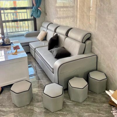 [Đơn hàng đầu tiên Giảm trực tiếp] Sofa mới Phòng khách căn hộ nhỏ Cho thuê Sofa vải Bộ bàn cà phê hoàn chỉnh