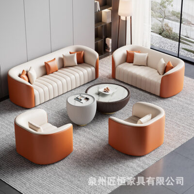 Văn phòng tiếp tân Sofa phòng khách căn hộ nhỏ bàn cà phê kết hợp Đẹp sang trọng thẩm mỹ viện bộ phận bán hàng khu vực nghỉ ngơi ghế sofa