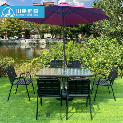 Nội thất ngoài trời sân vườn sân giải trí bàn ghế ngoài trời quán trà sữa quán cà phê nhà hàng ghế sắt đơn giản bàn cà phê