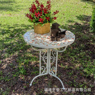 Đơn giản sắt ban công bàn ghế sân vườn ngoài trời giải trí bàn ghế kết hợp sân gấp cafe bàn gạch